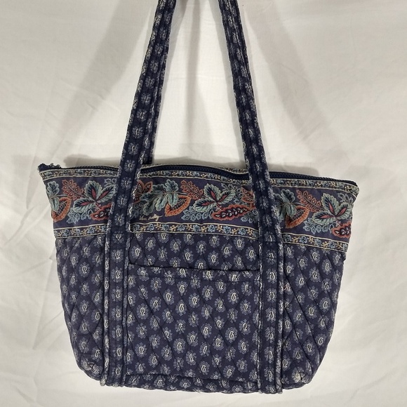 VERA BRADLEY BOHO Large Bag / Tote Paisley Blue - Picture 2 of 8